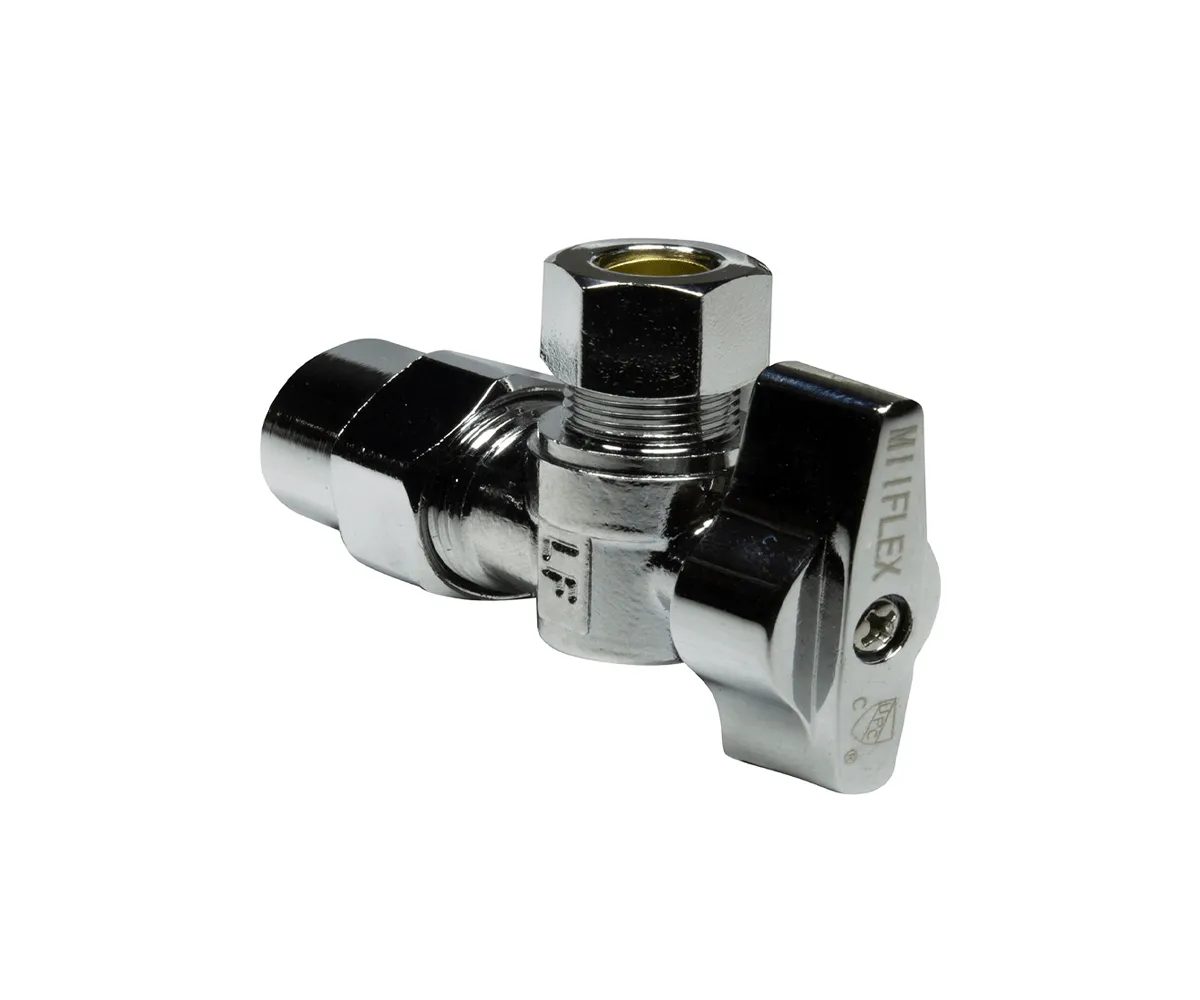 1/2" CPVC x 3/8" COMP 1/4 Turn Angle Valve