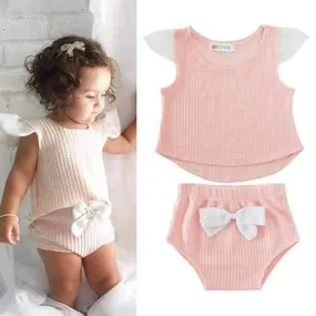 2Pcs Baby Girls Summer Set For 0-24M