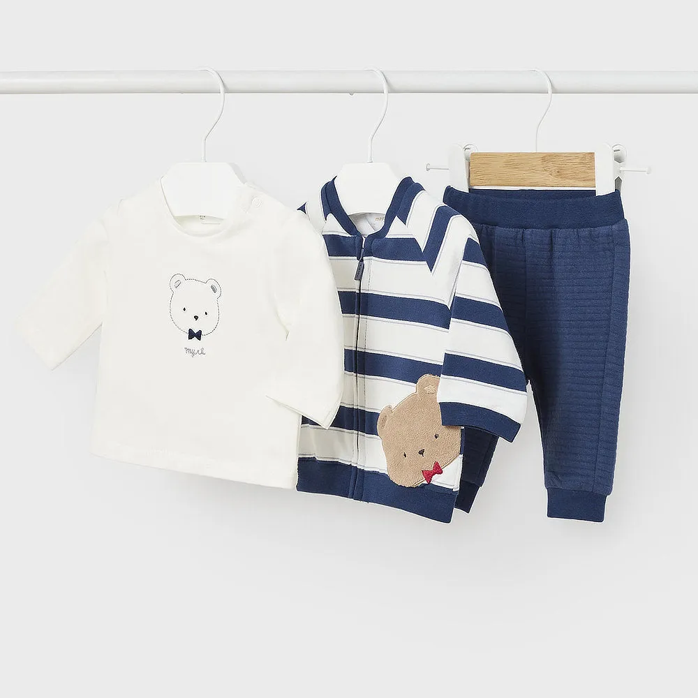 3 Piece Tracksuit - Night Blue Newborn | Mayoral