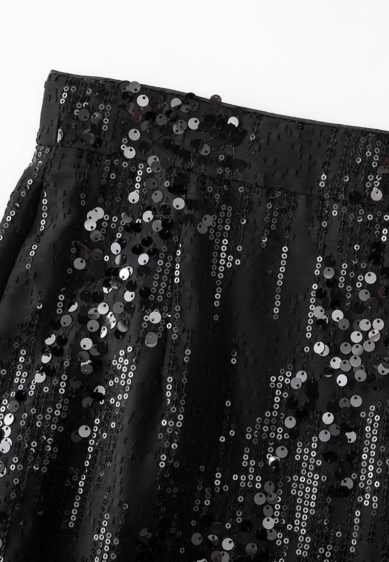 A-line Sequined Maxi Skirt