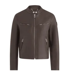 Aisha Café Racer Leather Jacket for Women