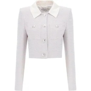 Alessandra Rich cropped jacket in tweed boucle'