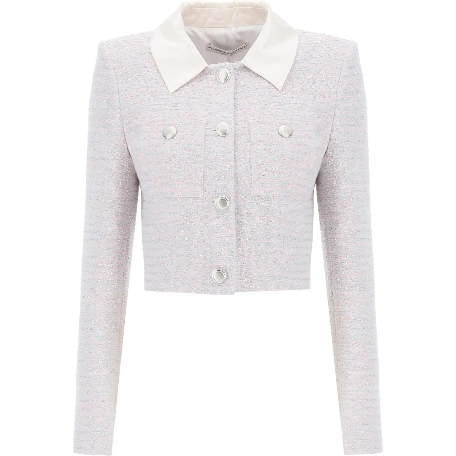 Alessandra Rich cropped jacket in tweed boucle'