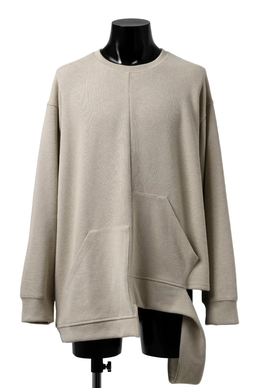 ASYMMETRY LOOP HEM TOP / Oversized Fit Vertically Falling JERSEY Sweatshirt