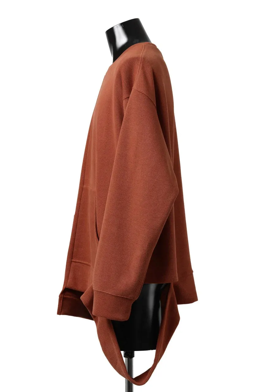 ASYMMETRY LOOP HEM TOP / Oversized Fit Vertically Falling JERSEY Sweatshirt