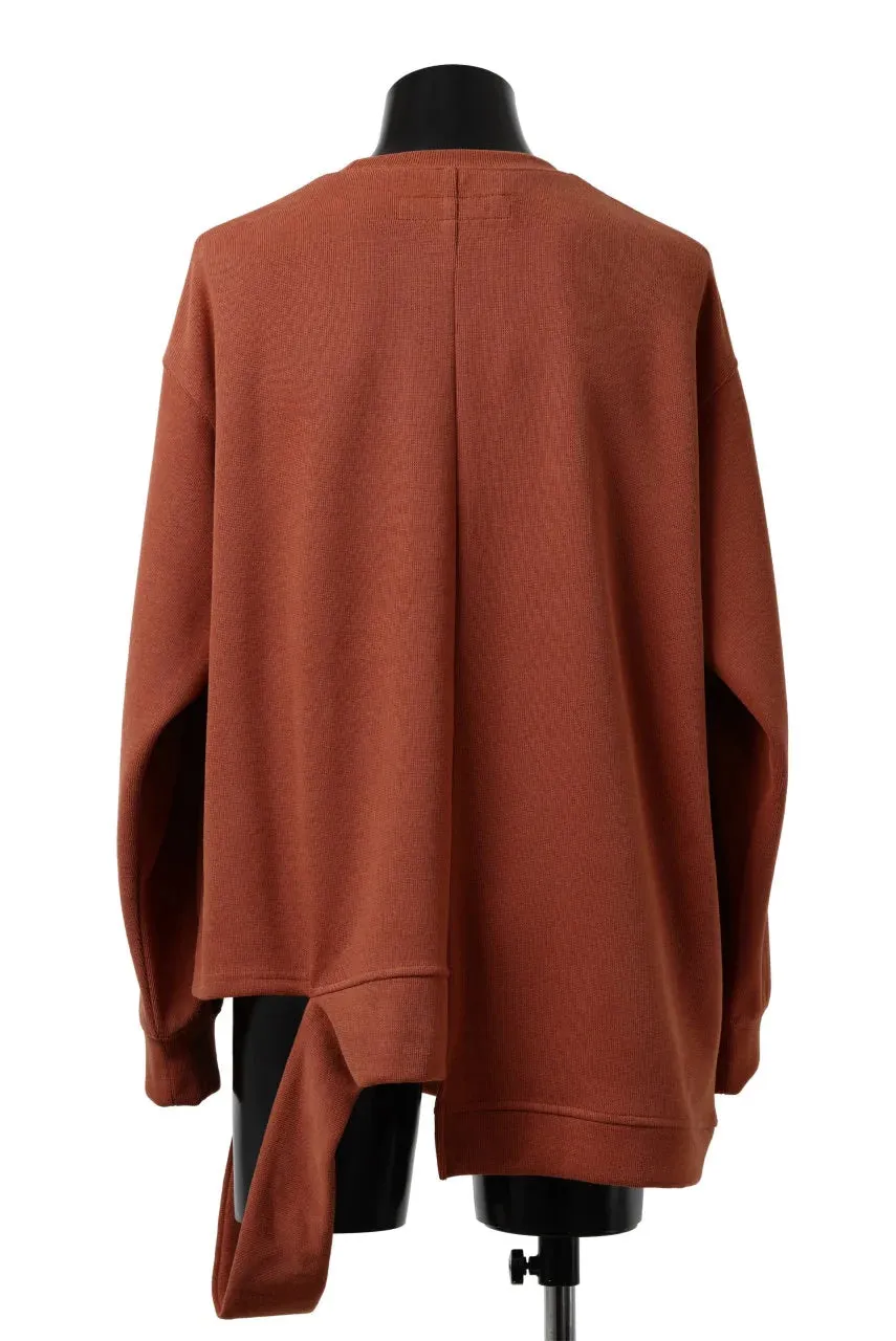 ASYMMETRY LOOP HEM TOP / Oversized Fit Vertically Falling JERSEY Sweatshirt