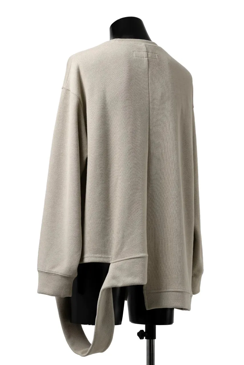 ASYMMETRY LOOP HEM TOP / Oversized Fit Vertically Falling JERSEY Sweatshirt