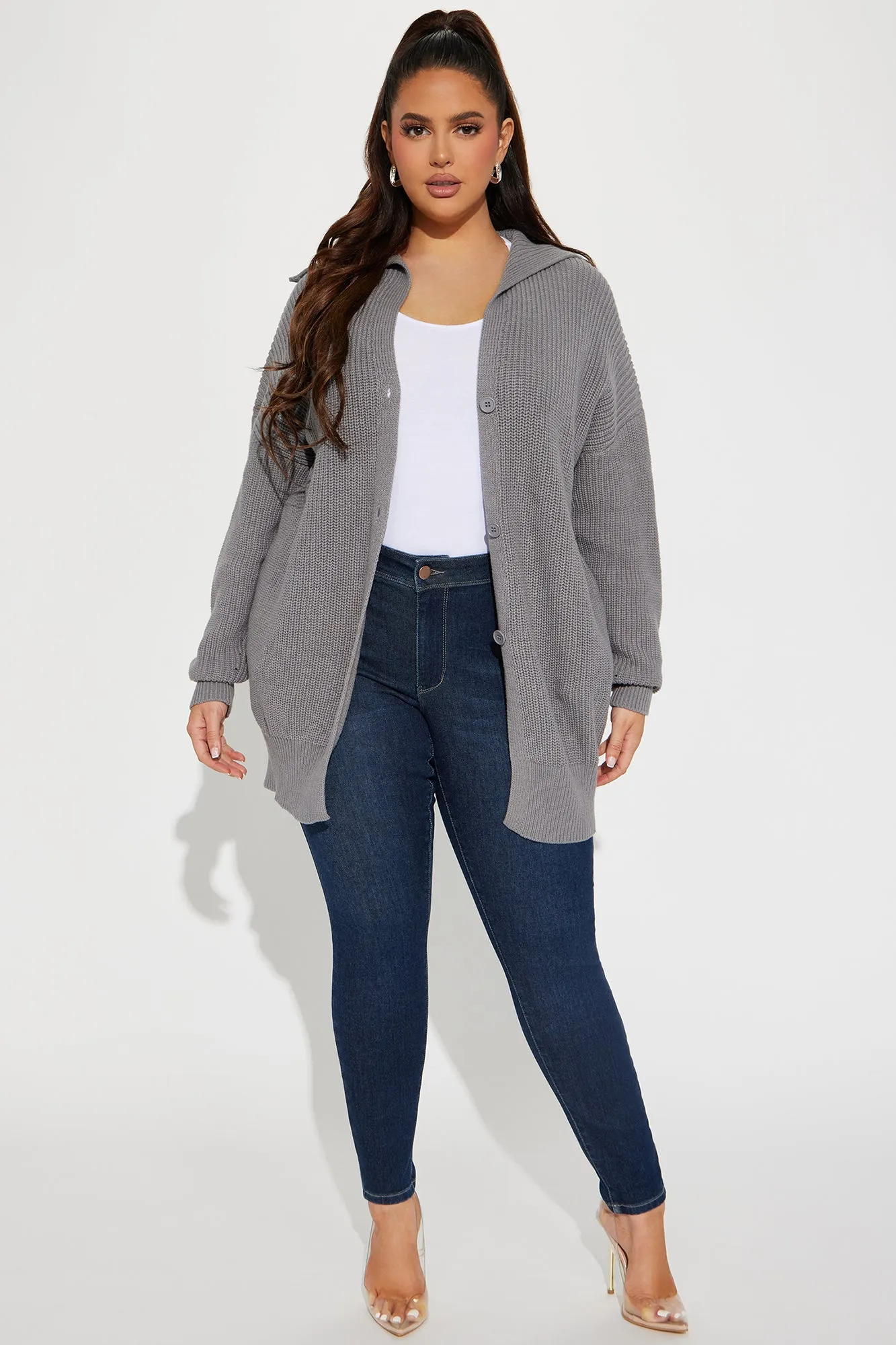 Aura Cardigan - Heather Grey