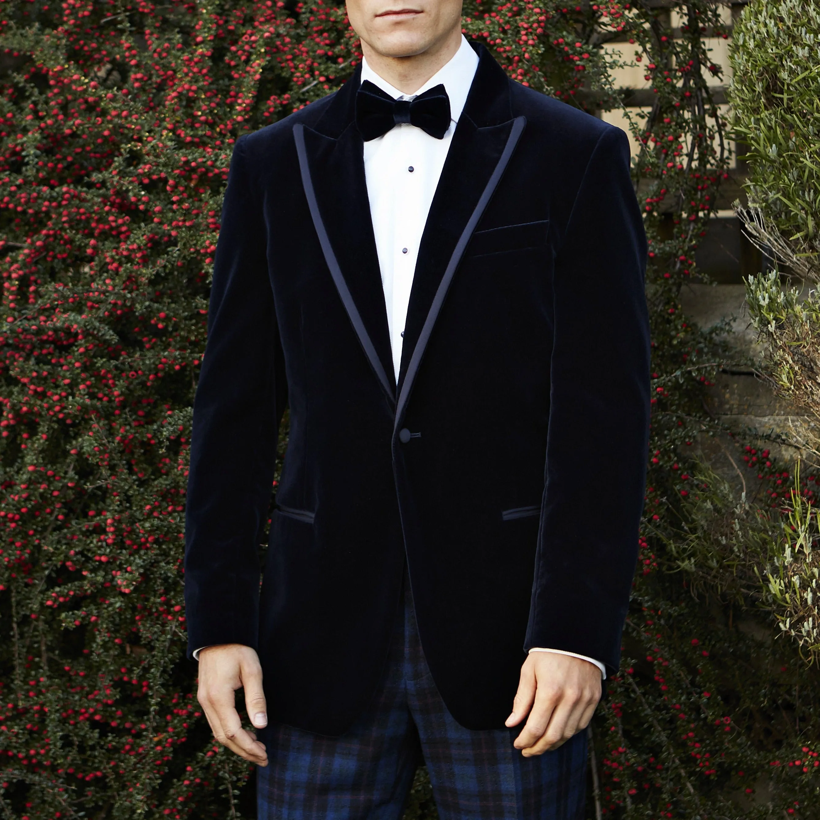 Balinteer Navy Velvet Jacket