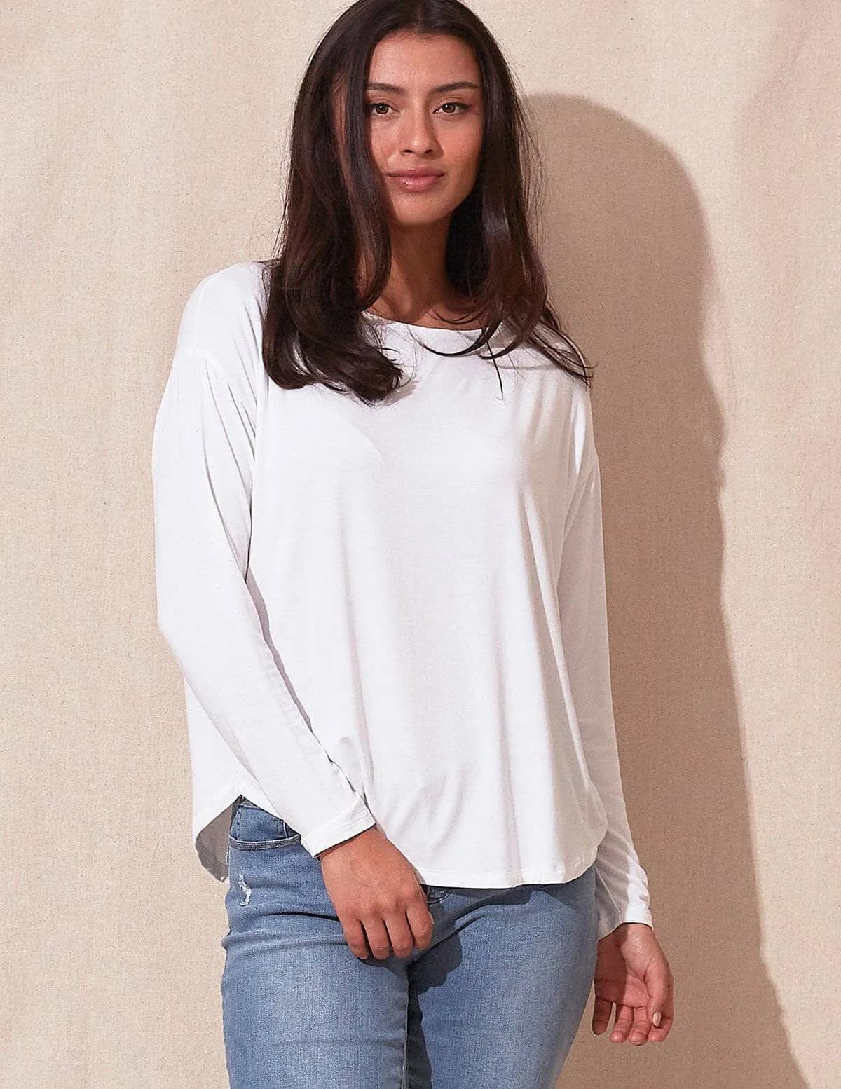 Bamboo Dolman Long Sleeve Tee - As-Is-Clearance