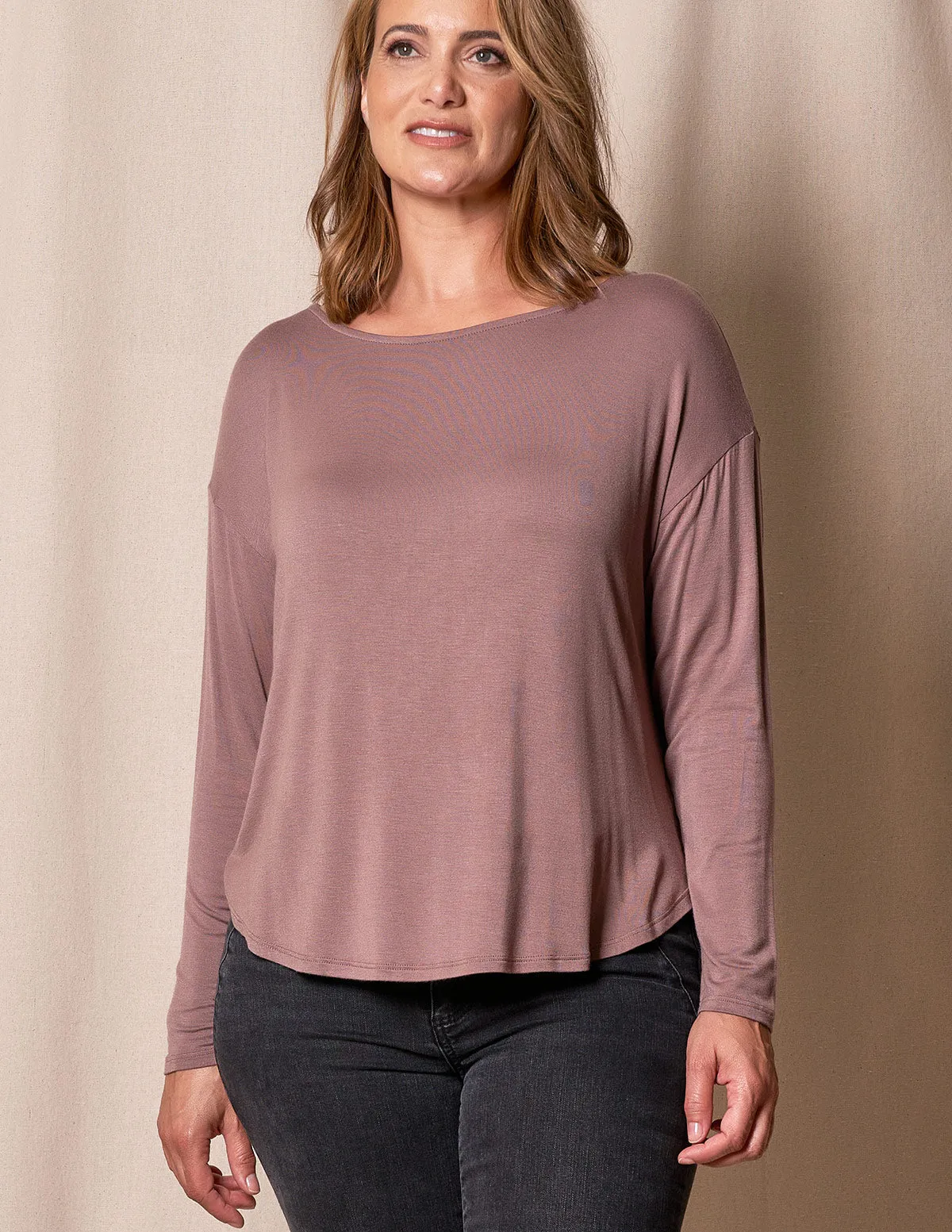 Bamboo Dolman Long Sleeve Tee - As-Is-Clearance