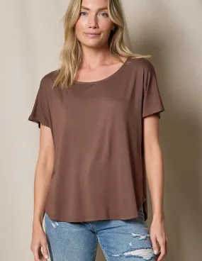 Bamboo Dolman Tee - Chocolate