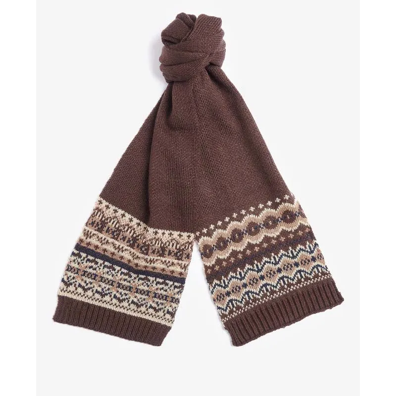 Barbour Fairisle Beanie & Scarf Gift Set - Autumn Dress