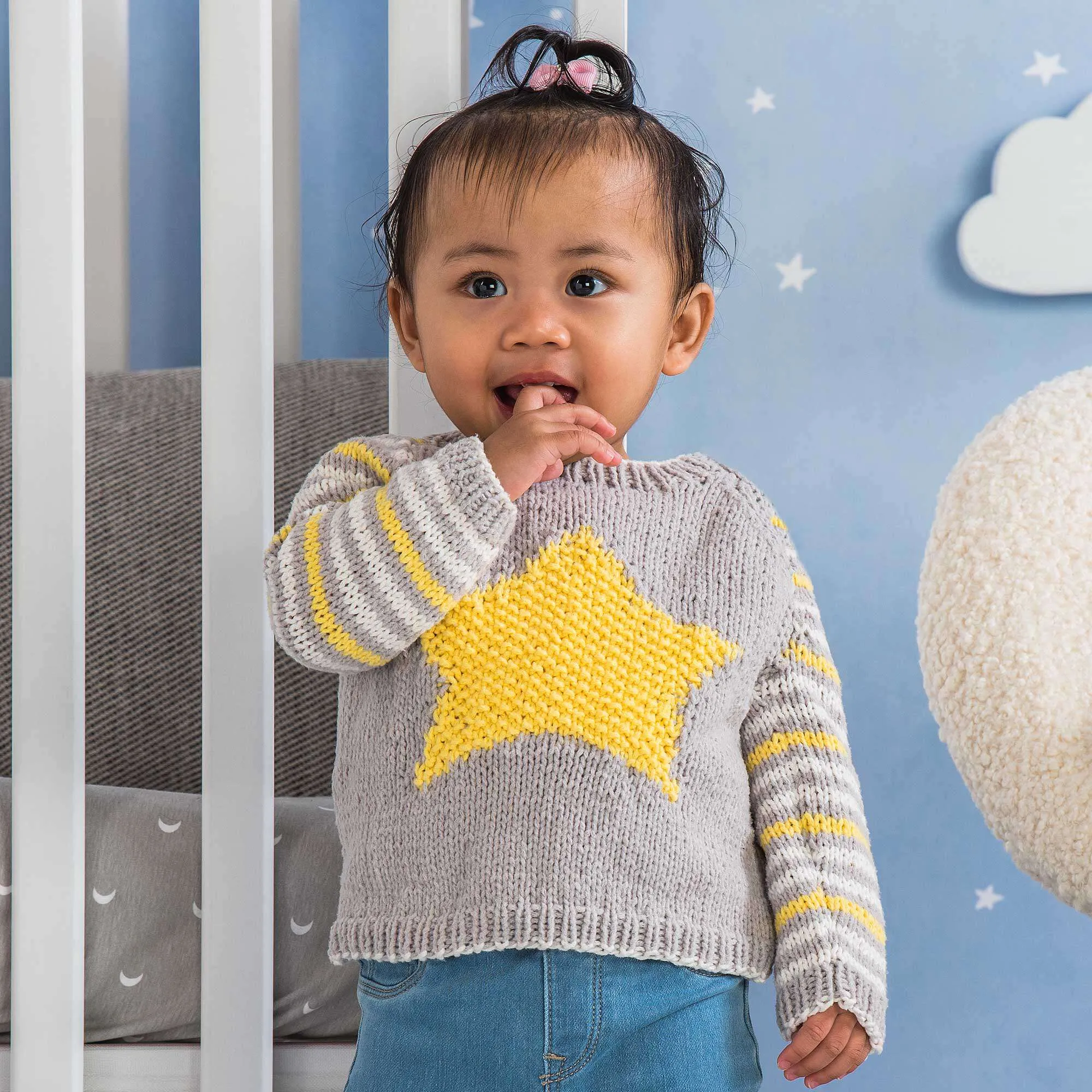 Bernat Star Knit Baby Pullover