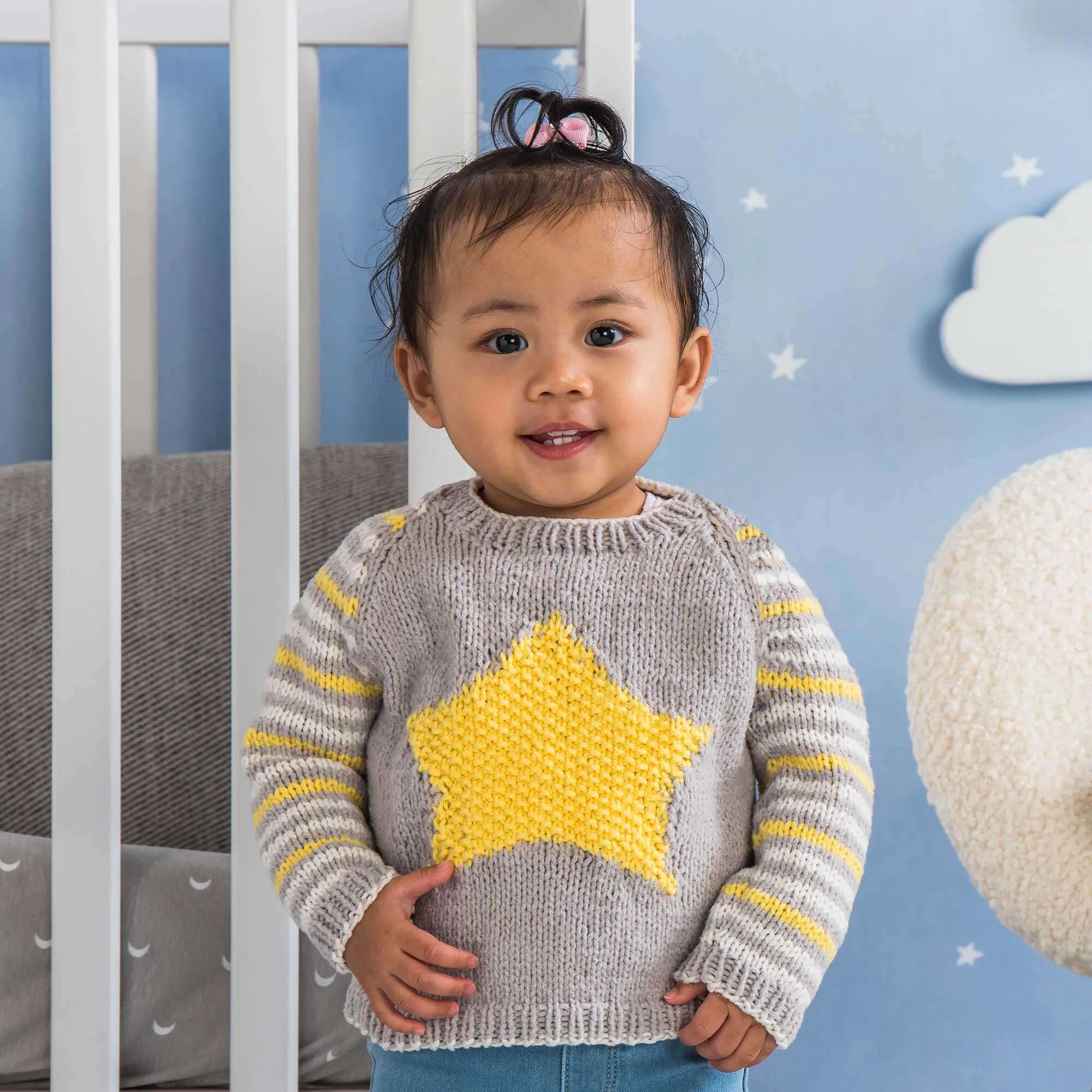 Bernat Star Knit Baby Pullover