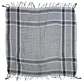 Black & White Arafat Lurex Square Scarf