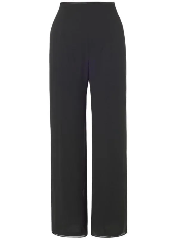 Black Chiffon Trouser with Jersey Lining