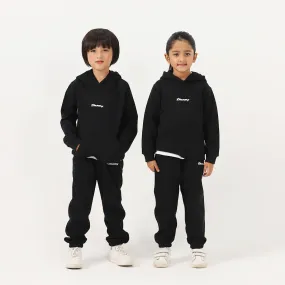 Black Tooney Kids Fleece Co-ord Set