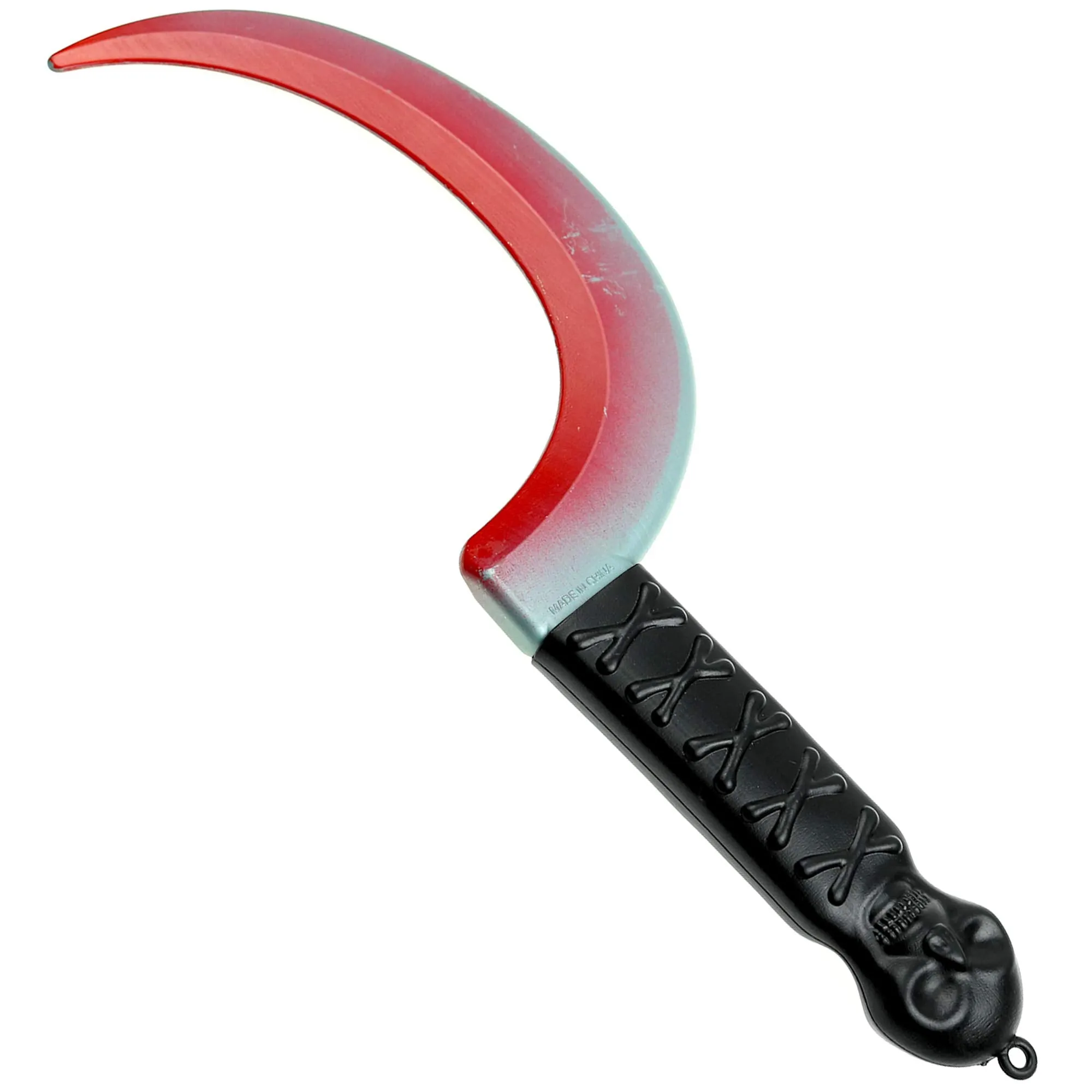 Bloody Sickle Weapon Prop - Fake Zombie Costume Accessories Weapons Knife Props with Jolly Roger Handle