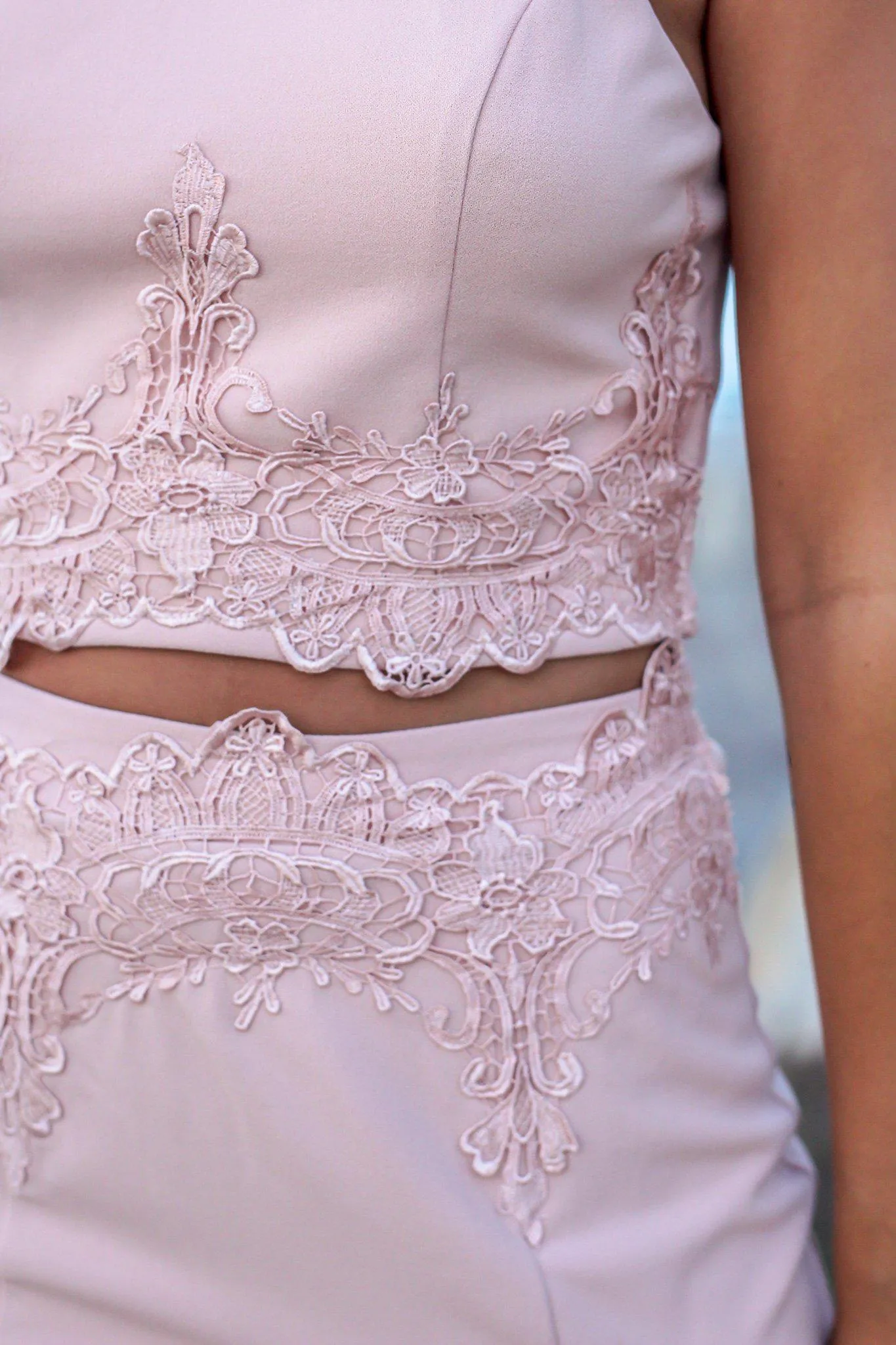 Blush Embroidered Two Piece Set