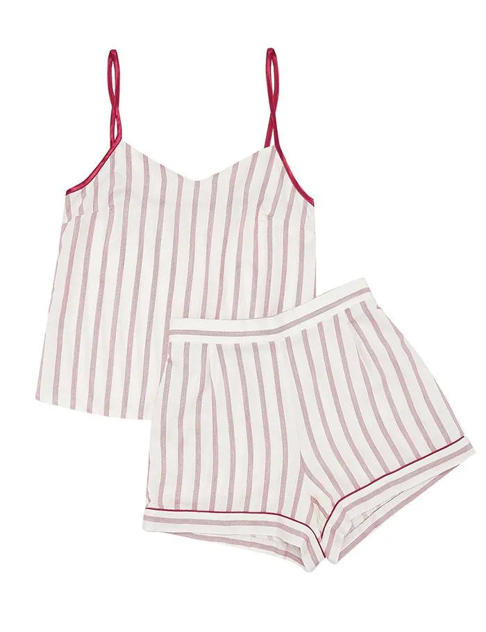 Bordeaux Cotton Striped Camisole