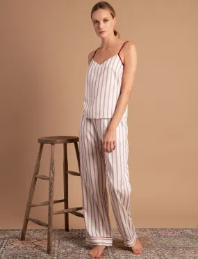 Bordeaux Cotton Striped Pyjama Trouser