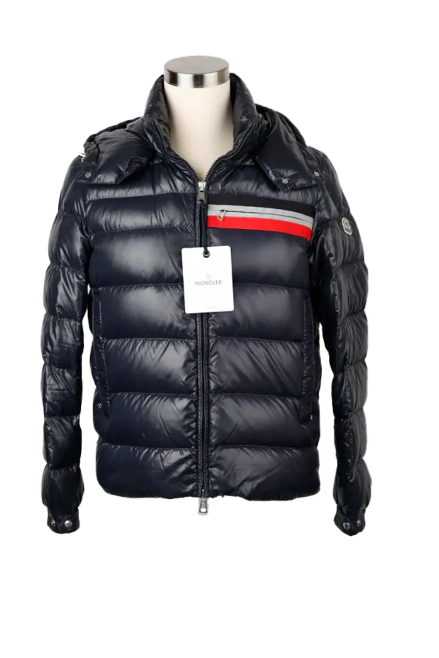 Brand Striped Puffer Jacket