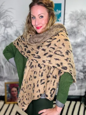 Calista Scarf in Lurex Leopard