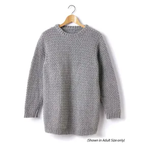 Caron Child's Crochet Crew Neck Pullover