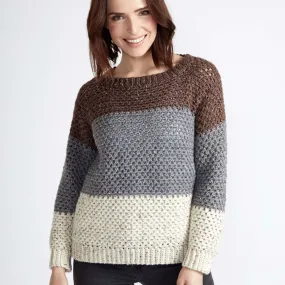 Caron Stepping Stones Crochet Pullover