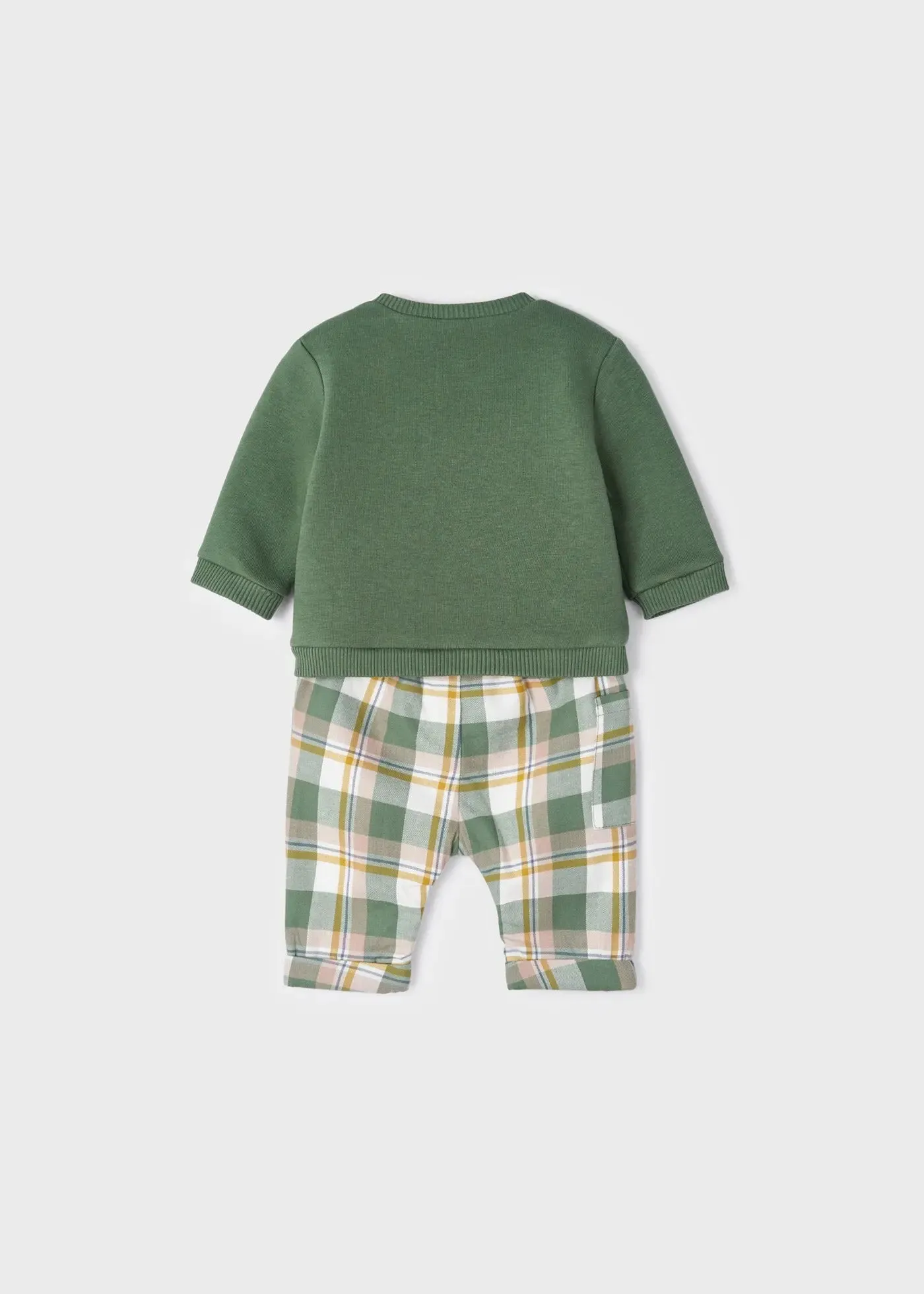 Checkered Long Pants Set Newborn Boy | Mayoral