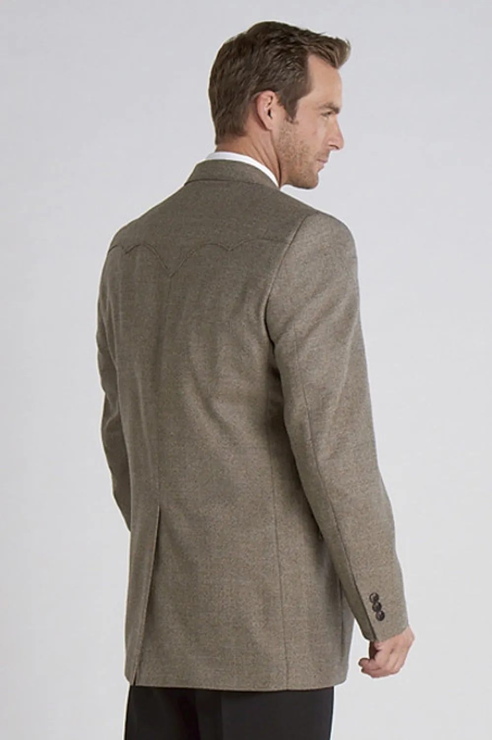 Circle S Mens Plano Donegal Sport Coat Donegal Brown Wool Blend Blazer 46L