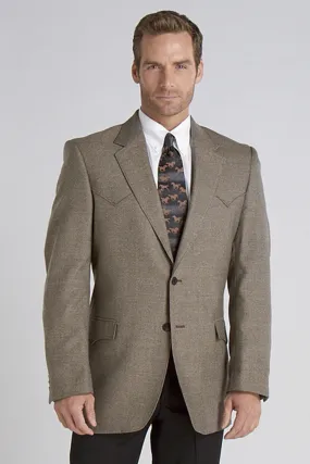 Circle S Mens Plano Donegal Sport Coat Donegal Brown Wool Blend Blazer 52R