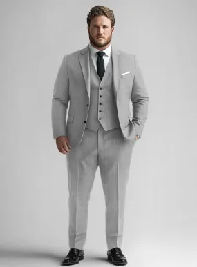 Classic Light Gray Big and Tall Suit