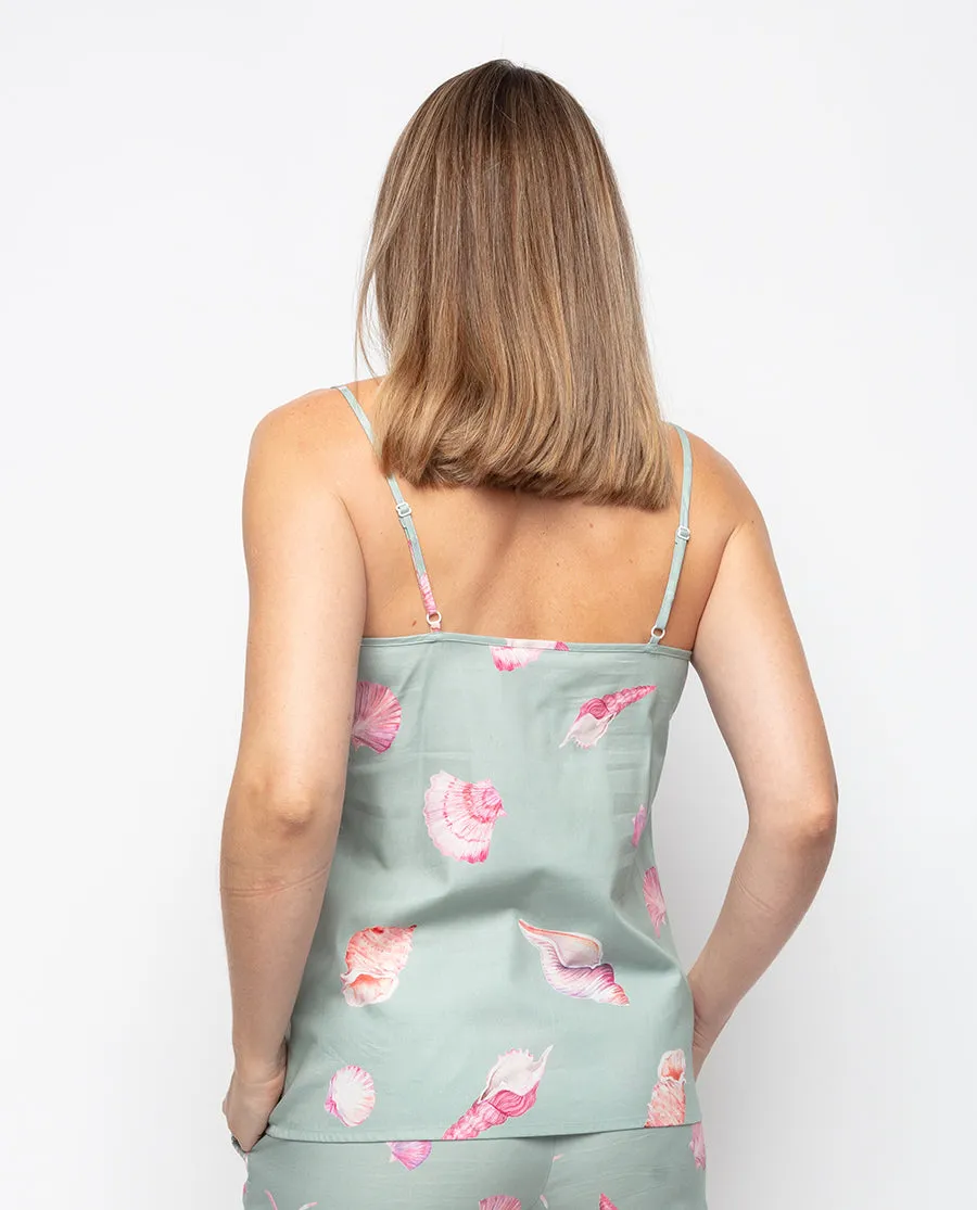 Coral Shell Print Cami