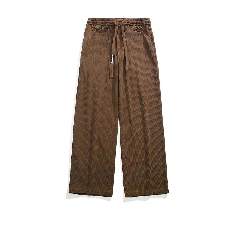 Corduroy Wide-Leg Casual Pants