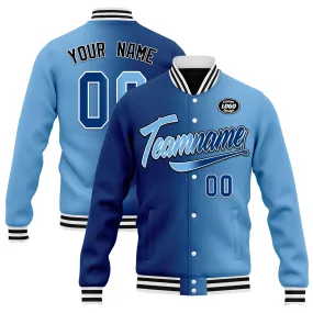 Custom Gradient Fashion Jacket Bomber Full-Snap Varsity Letterman Personalized Jacket FZ005-D028016-24