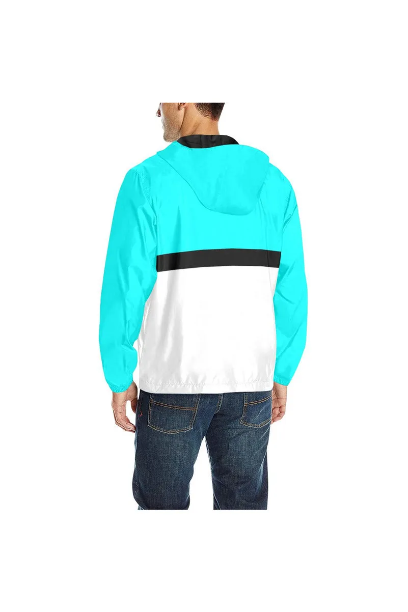 Cyan Dream Quilted Windbreaker for Men (Model H35)