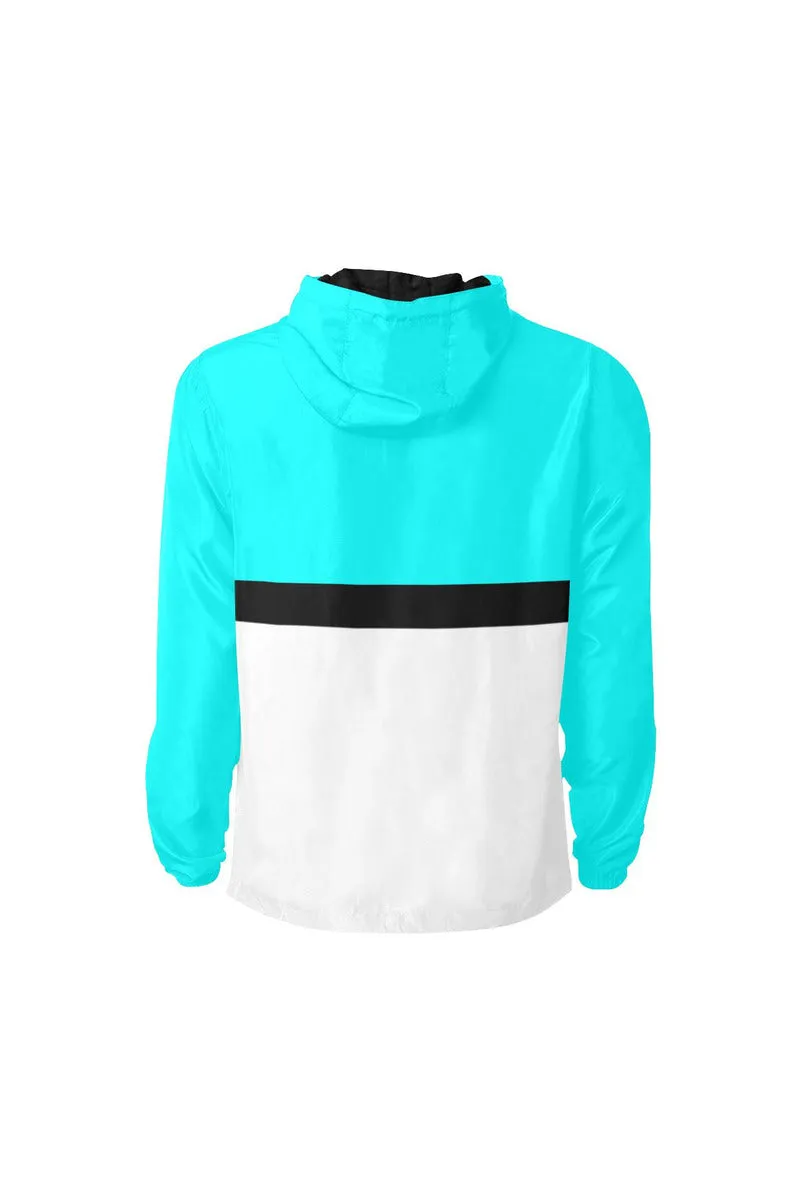 Cyan Dream Quilted Windbreaker for Men (Model H35)