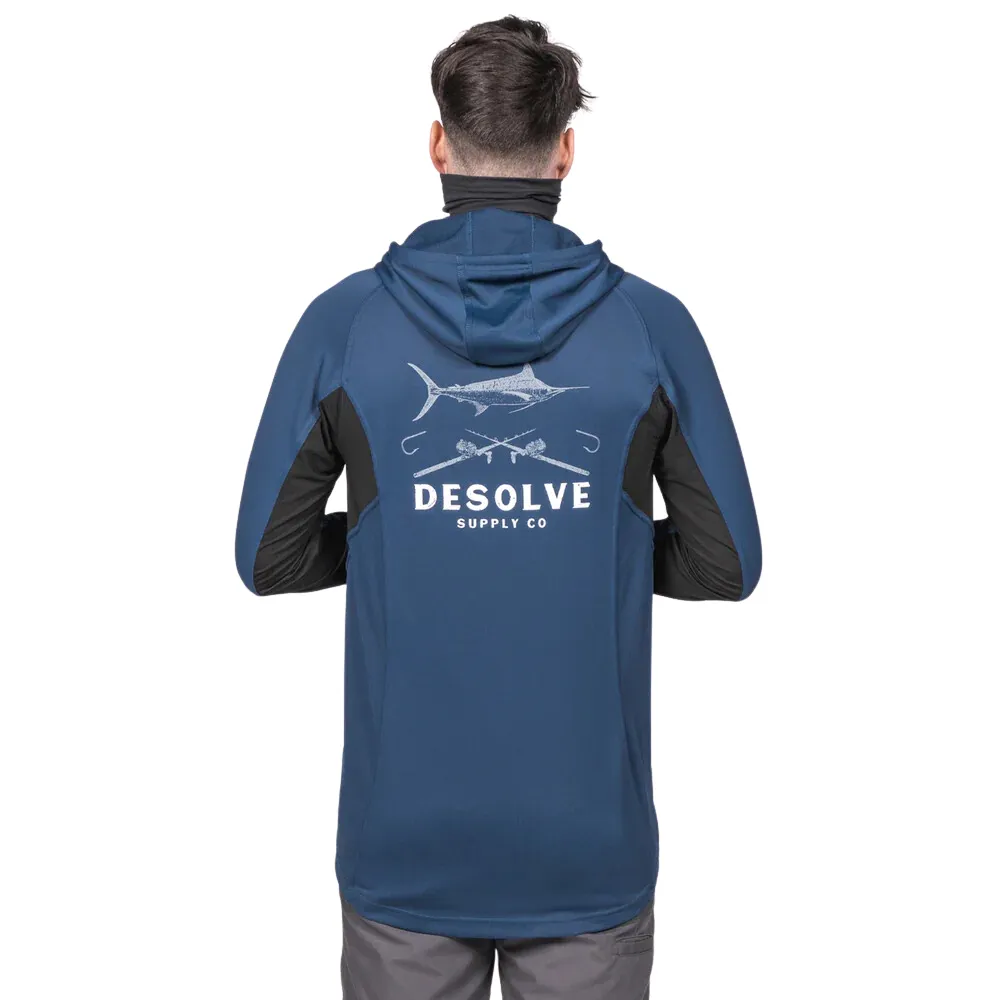 Desolve Fish Face Hoodie Navy