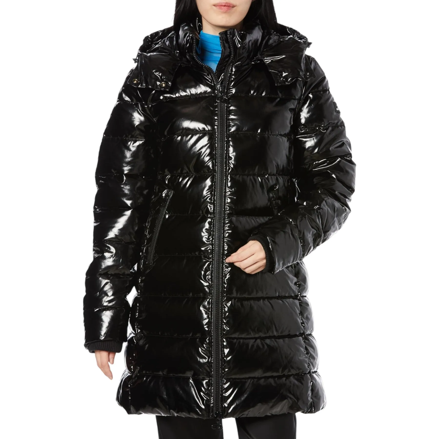 DIESEL W-PATNEW-RUSS Womens Puffer Jacket Casual Winter Ladies Parka Long Coat