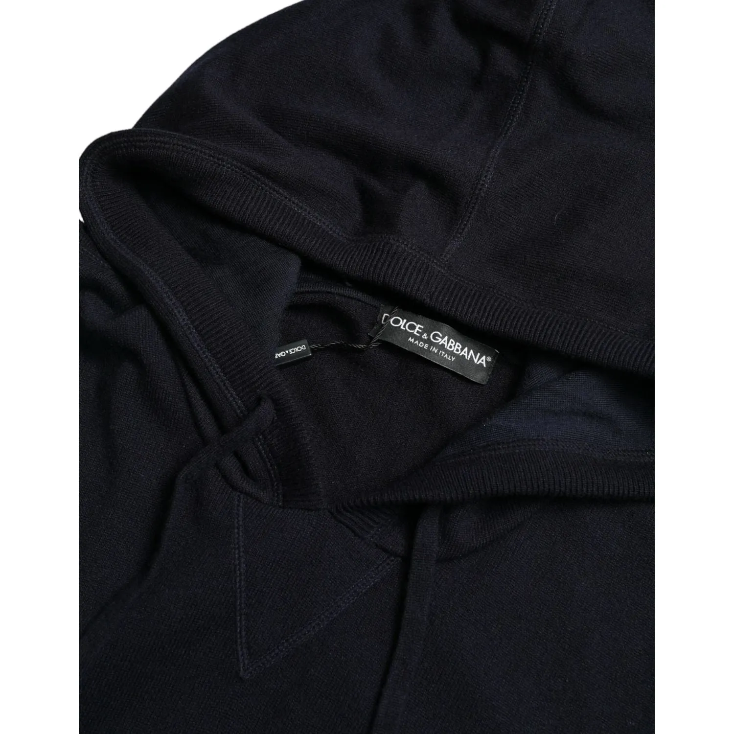 Dolce & Gabbana Elegant Cashmere Hooded Sweater in Blue