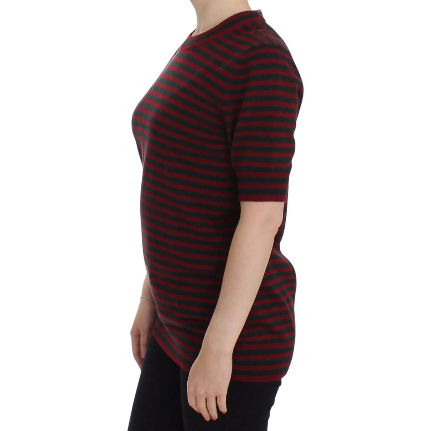 Dolce & Gabbana Elegant Striped Cashmere Crewneck Sweater