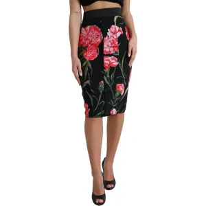 Dolce & Gabbana Floral High Waist Pencil Skirt