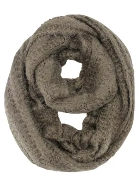 Eyelash Knit Soft Fuzzy Infinity Scarf