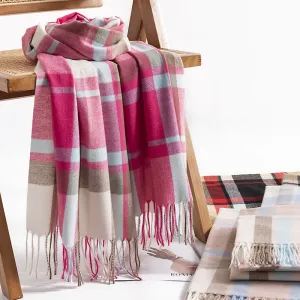 FH23-5207 Lattice stripe winter scarf