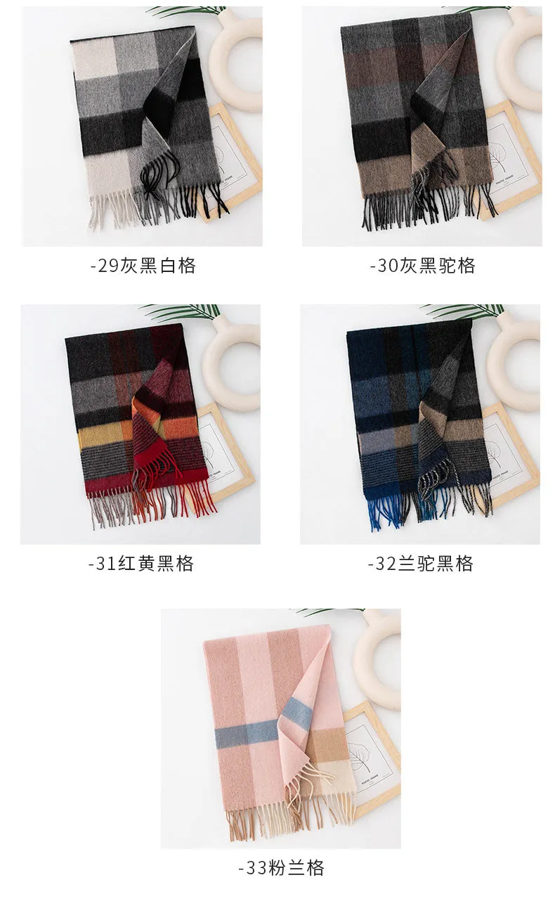 FHY24-7011 Wool, versatile tassels, fashionable and warm scarf  hijab  winter scarf  printed scarf