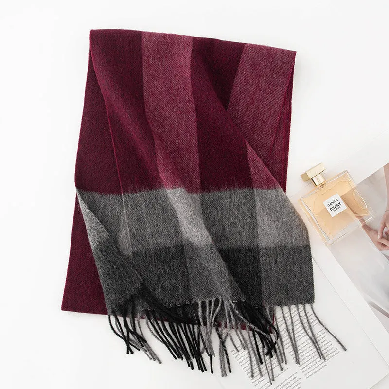 FHY24-7011 Wool, versatile tassels, fashionable and warm scarf  hijab  winter scarf  printed scarf