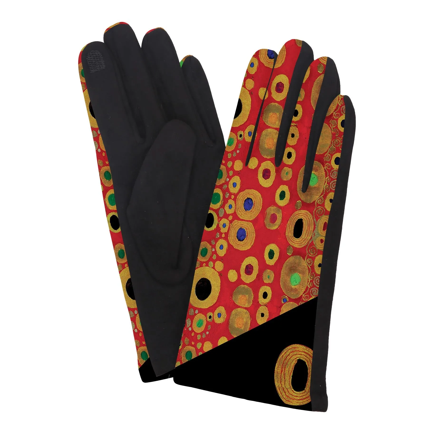 Fine Art Klimt Hope II Red Touch Screen Gloves