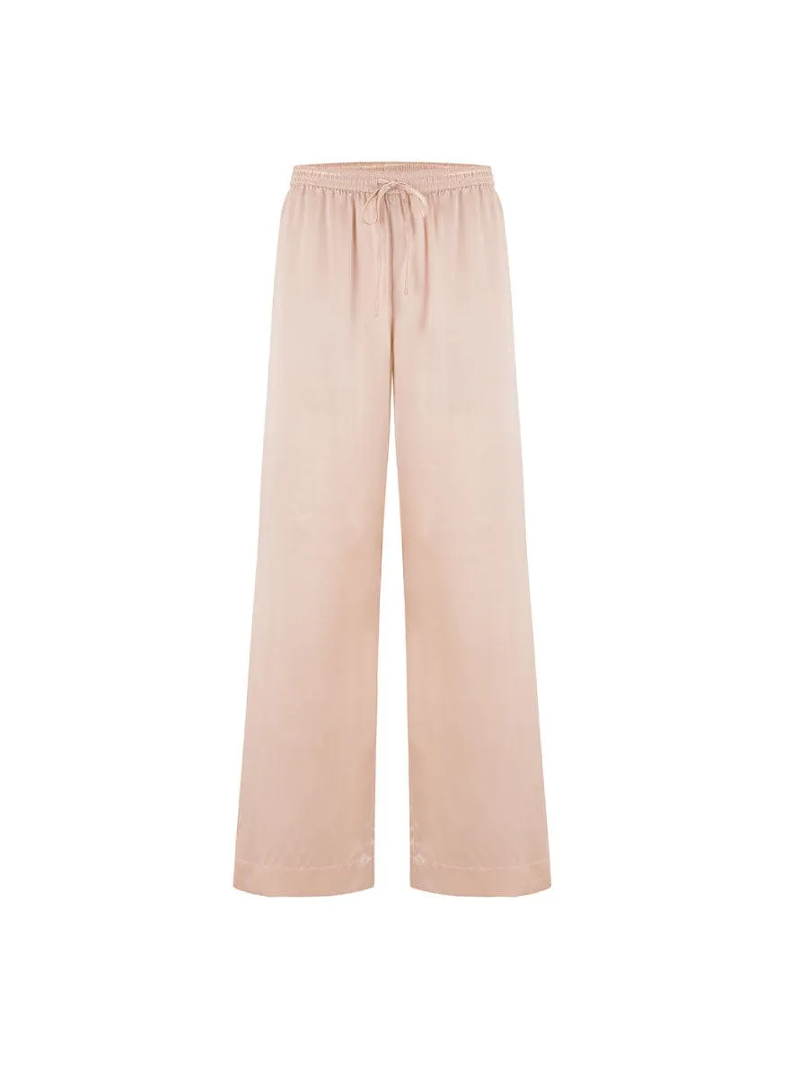 Fleur Du Jour Blush Silk Trouser